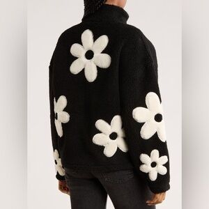 NWT Retrod Black and White Floral Teddy Jacket